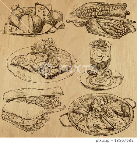 Food - An hand drawn vector pack 13507635