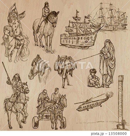 Transportation - An hand drawn vector pack 13508000