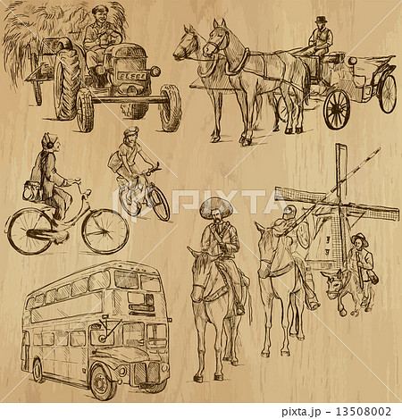 Transportation - An hand drawn vector pack 13508002