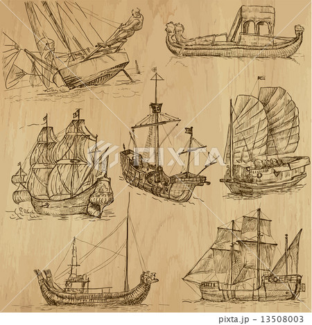 Boats - An hand drawn vector pack 13508003