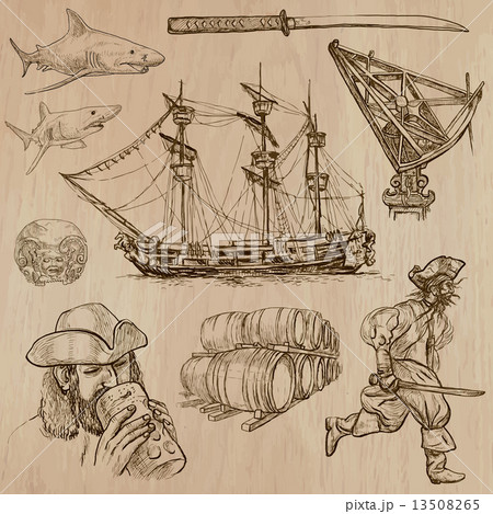 pirates - an hand drawn vector pack 13508265