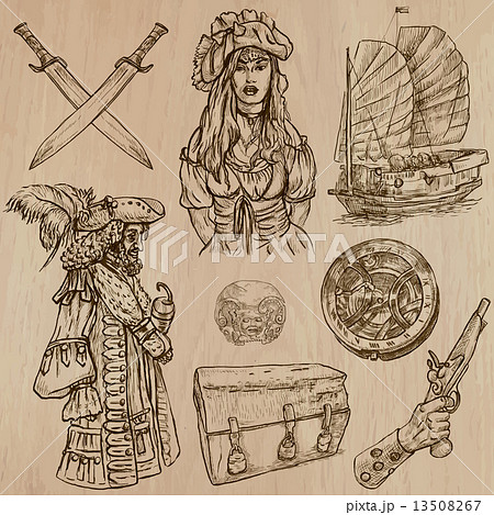 pirates - an hand drawn vector pack 13508267