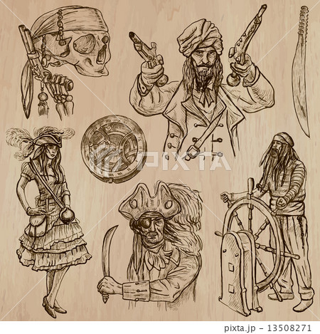 pirates - an hand drawn vector pack 13508271
