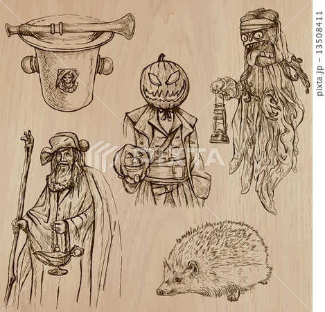 Halloween, Monsters, Magic - Hand draw vector collection Halloween, Monsters, Magic - Hand draw vector collection 13508411