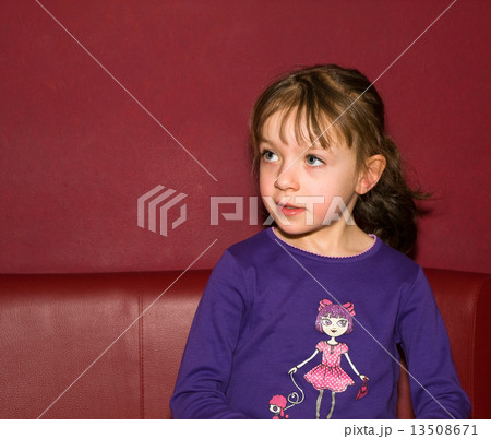 Girl in red room Girl in red room 13508671