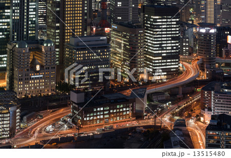 Osaka night skyline 13515480