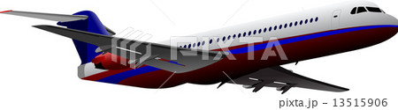 Passenger airplane on the air. Vector illustration Passenger airplane on the air. Vector illustration 13515906