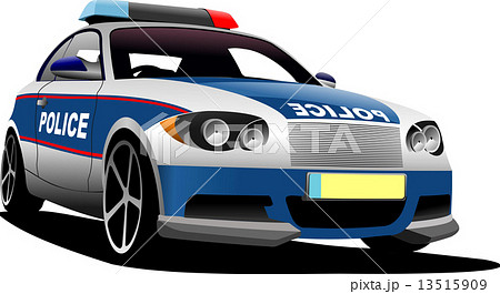 Police car. Municipal transport. Vector illustration. 13515909
