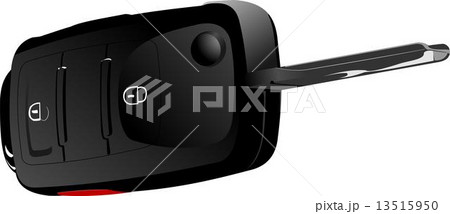 Car key with remote control isolated over white background Car key with remote control isolated over white background 13515950