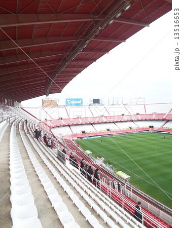 リーガエスパニョーラ セビリアのスタジアム エスタディオ ラモン サンチェス ピスフアン の写真素材