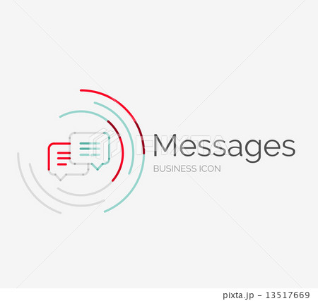 Thin line neat design logo, messages conceptのイラスト素材 [13517669] - PIXTA