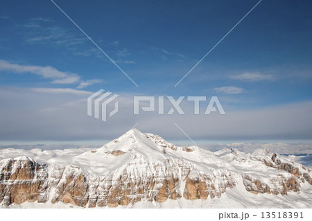Dolomites aerial sky view landsacape panorama 13518391