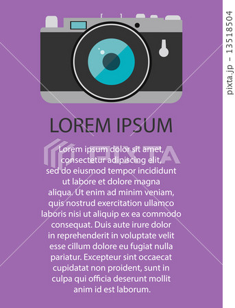 Vintage rangefinder film camera. Vector illustration EPS10 13518504