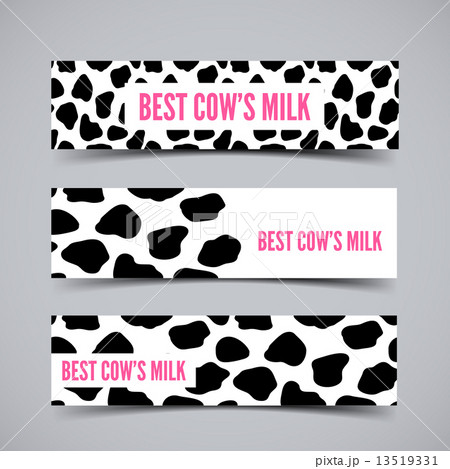 Three cow skin vector banner 13519331