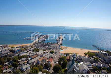 Cape Cod seashore, viewed from Pilgrim Monument, Massachusetts 13519741