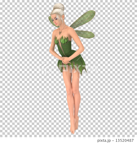ポーズする　妖精　フェアリー　3DCGイラスト素材 13520487
