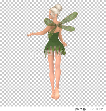 ポーズする 妖精 フェアリー 3DCGイラスト素材 ポーズする 妖精 フェアリー 3DCGイラスト素材 13520494