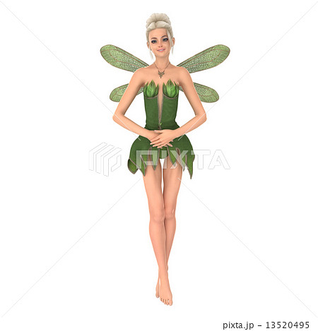 ポーズする　妖精　フェアリー　3DCGイラスト素材 13520495