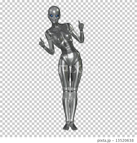 Female robot to pose Android real 3D CG background Transparency png illustration material Female robot to pose Android real 3D CG background Transparency png illustration material 13520638