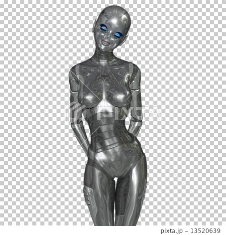 Female robot to pose Android real 3D CG background Transparency png illustration material Female robot to pose Android real 3D CG background Transparency png illustration material 13520639