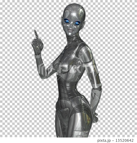 Female robot to pose Android real 3D CG background Transparency png illustration material Female robot to pose Android real 3D CG background Transparency png illustration material 13520642