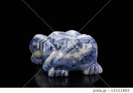 Sodalite carved frog figurine Sodalite carved frog figurine 13521865