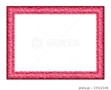 Red frame with water drops Red frame with water drops 13522140