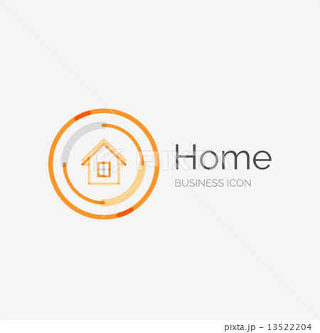 Thin line neat design logo, home idea 13522204