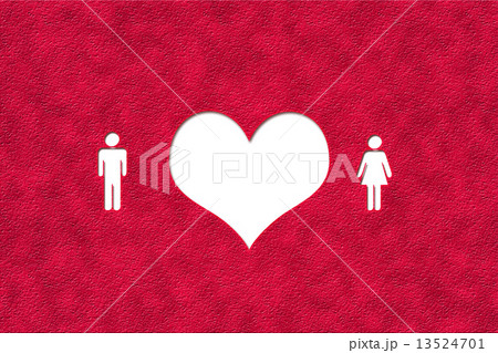 Heart shape on paper craft texture 13524701