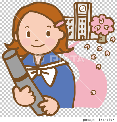 卒業する女の子 13525157