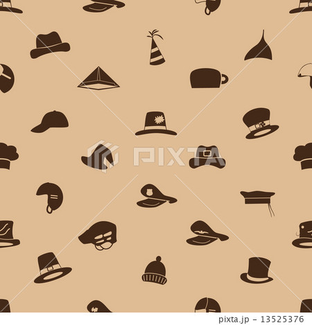 brown hats icons set seamless pattern eps10 13525376