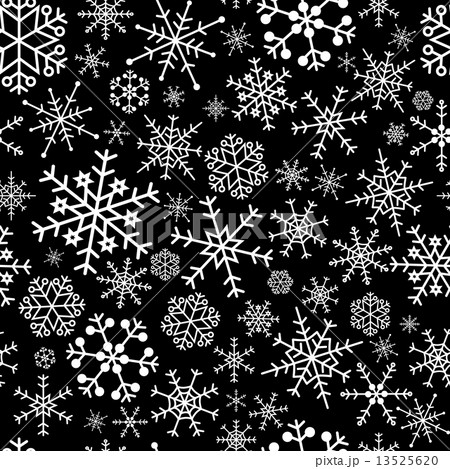 snowflakes black pattern eps10 13525620