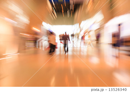 People in the lobby. motion blur 13526340