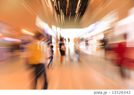 People in the lobby. motion blur 13526342