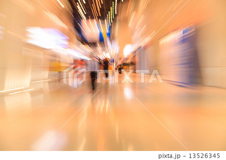 People in the lobby. motion blur 13526345