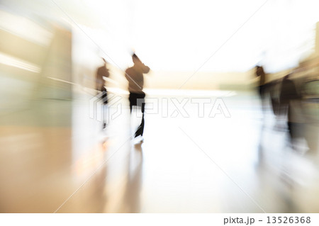 People rushing in the lobby 13526368