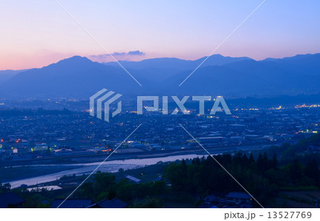 長野　飯田の夕景 13527769