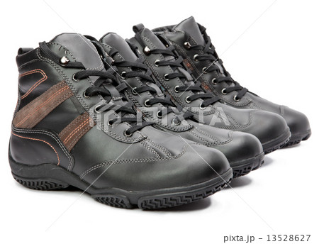 Men's boots on white background Men's boots on white background 13528627