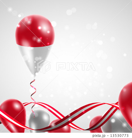 Flag of Monaco on balloon Flag of Monaco on balloon 13530773