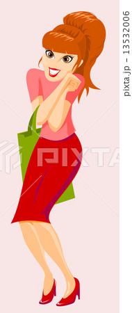 happy shoping girl 13532006