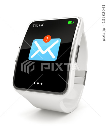 White Smart watch isolated on white background White Smart watch isolated on white background 13532041