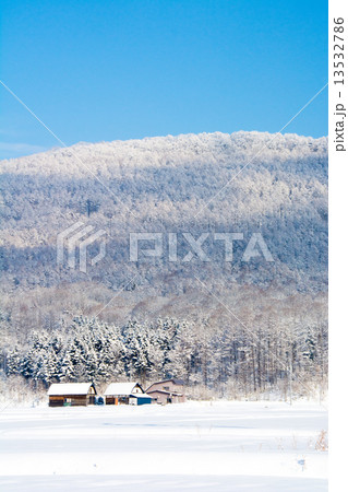 太陽に輝く山頂 13532786