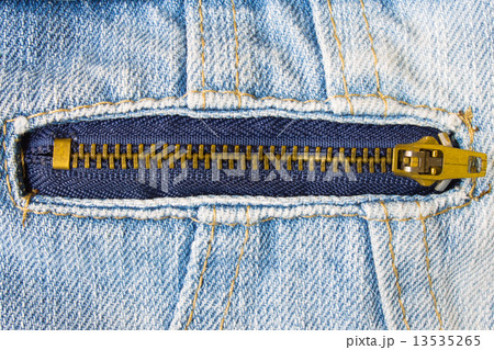 Brass Zip on Jeans Jacket 13535265