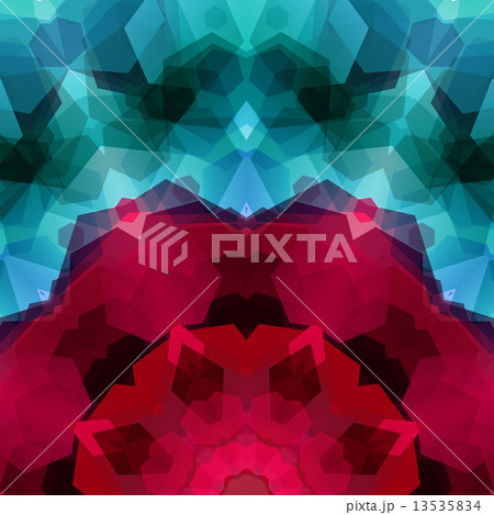 Retro pattern made of hexagonal shapes. Mosaic background gem co 13535834