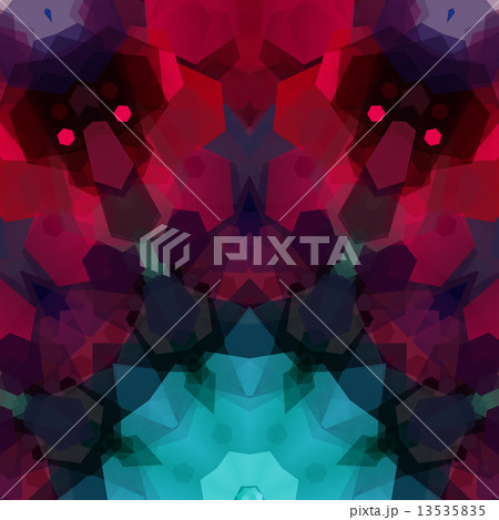 Retro pattern made of hexagonal shapes. Mosaic background gem co 13535835