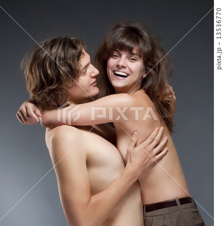 Young Romantic Couple Embracing 13536770