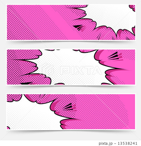 Comic book pop art style header collection 13538241