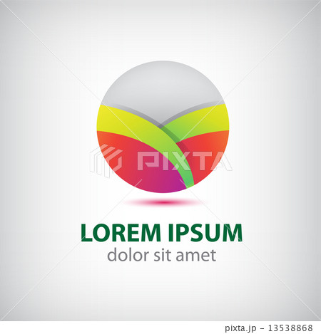 vector circle abstract colorful eco icon, logo vector circle abstract colorful eco icon, logo 13538868