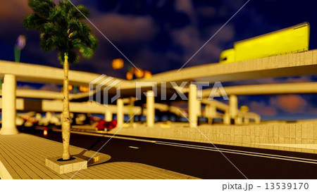 Under the highway. Urban scene  13539170