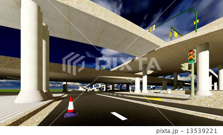 Under the highway. Urban scene Under the highway. Urban scene 13539221